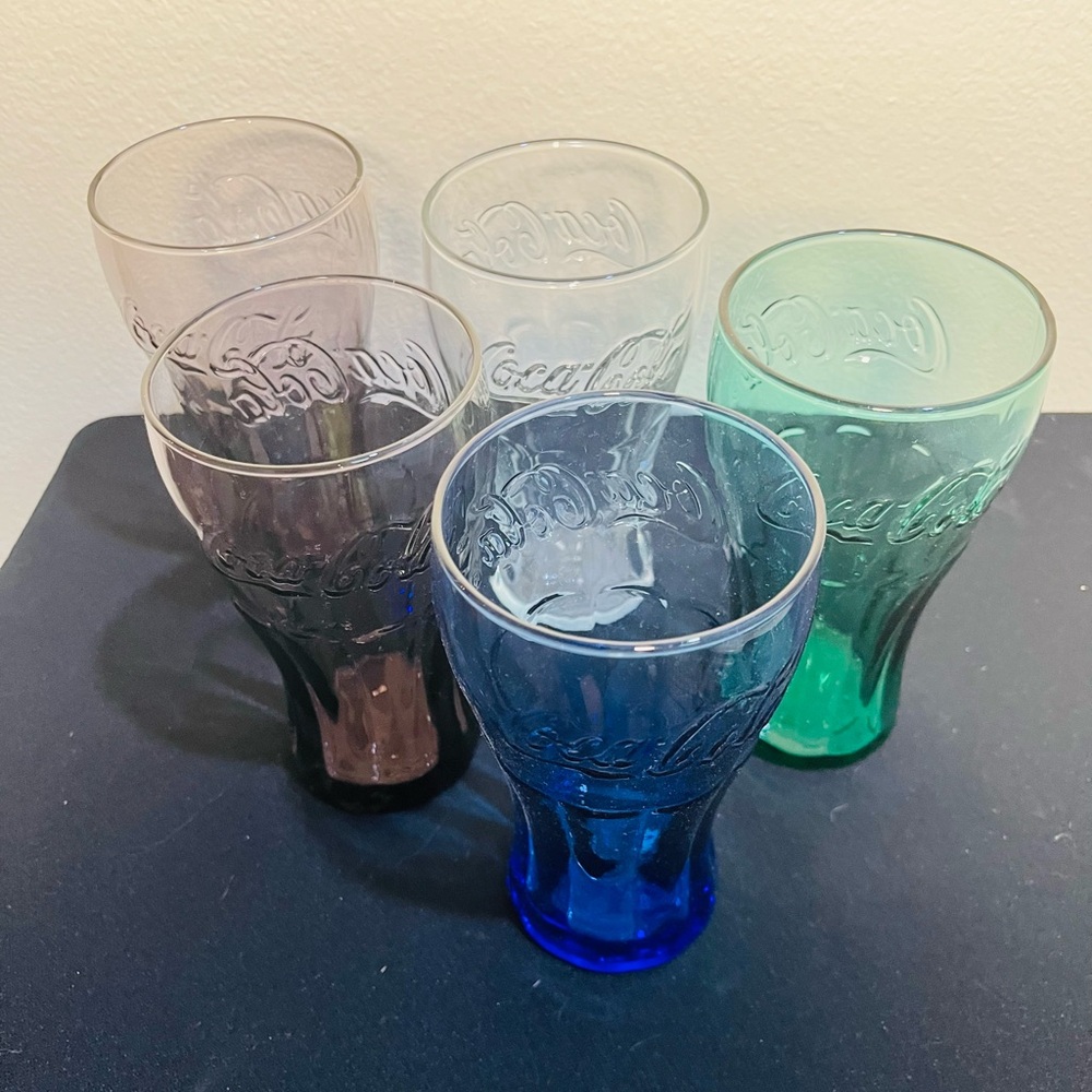 Vintage McDonalds Coca Cola Glasses 2011 Libby Tumblers Highball 16 oz set of 5
